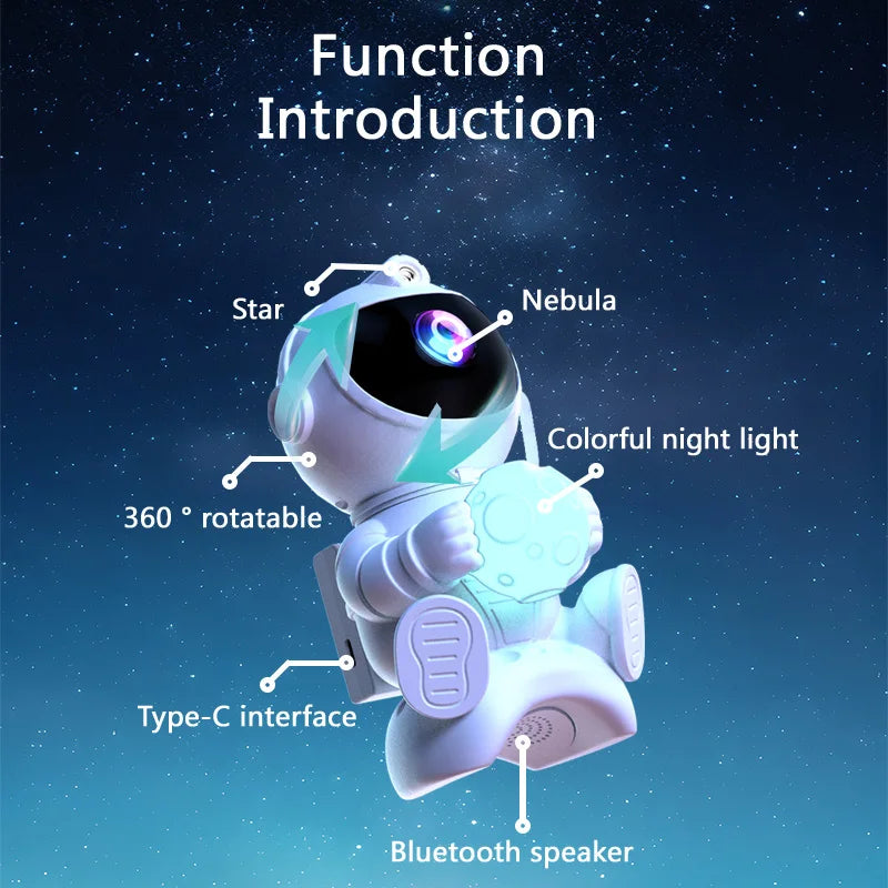 Astronaut Galaxy Projector — Magic Star Night Light